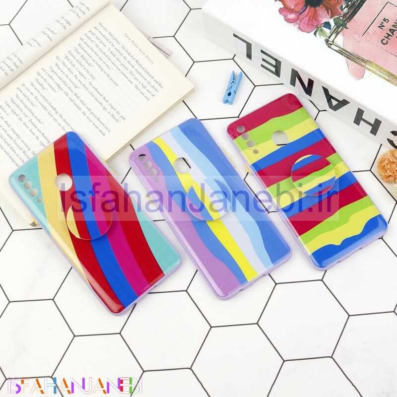 اصفهان جانبی-قاب محافظ لنزدار رنگین کمانی پاپ سوکت دار سامسونگ A20s