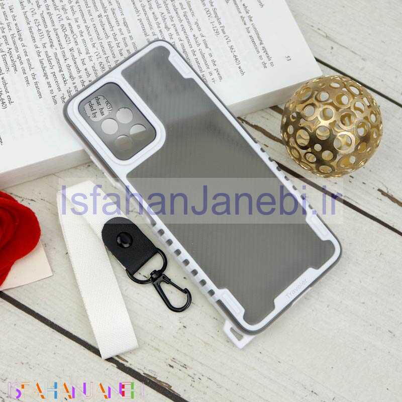 اصفهان جانبی-قاب PC Carbon محافظ لنز دار + بند آویز Xiaomi Redmi 10