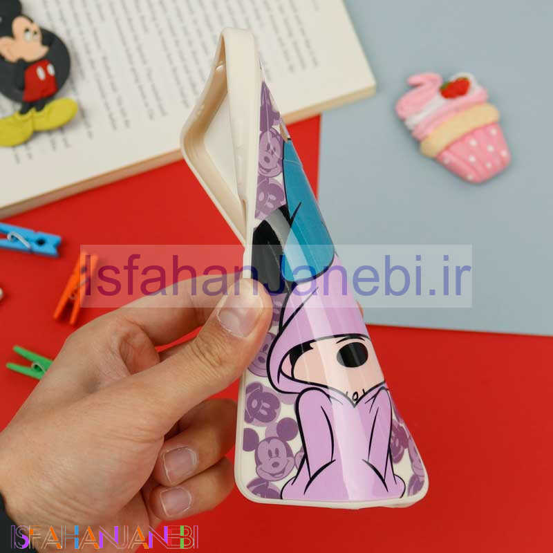 اصفهان جانبی-قاب سیلیکونی سفید محافظ لنزدار طرح میکی موس 2 شیائومی Xiaomi Redmi Note 10 4G / Note 10s