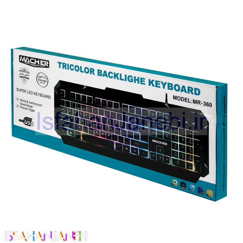 اصفهان جانبی-کیبورد گیمینگ مچر MR-360 RGB