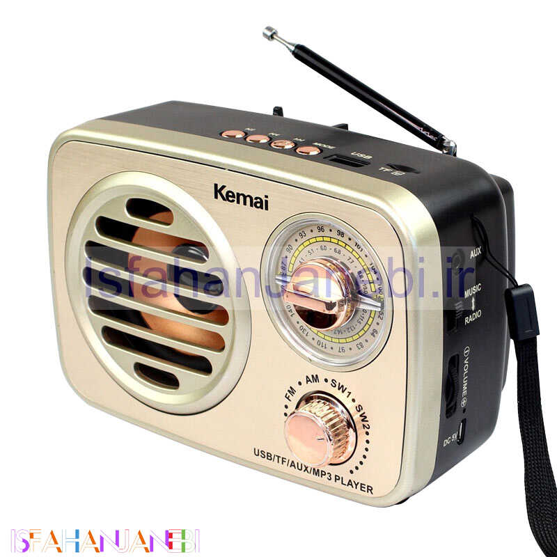 اصفهان جانبی-رادیو اسپیکر بلوتوثی رم و فلش خور Kemai MD-307BT
