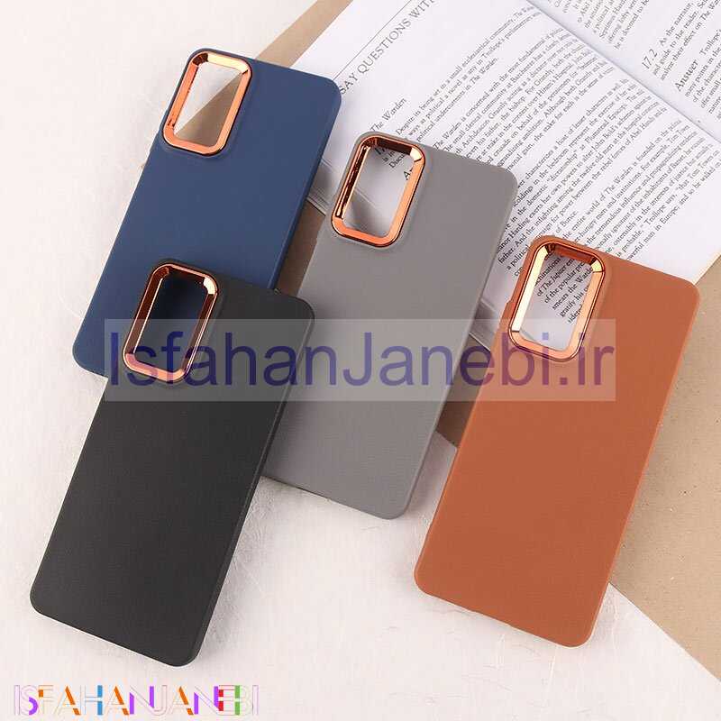 اصفهان جانبی-قاب چرمی ژله ای شیائومی Redmi Note 11 Pro / Note 11 Pro Plus 5G (India) دور محافظ متال