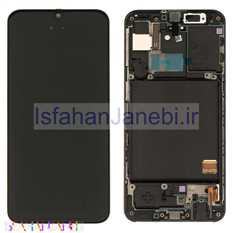 اصفهان جانبی-تاچ و ال سی دی اورجینال Samsung Galaxy A40 همراه فریم مشکی