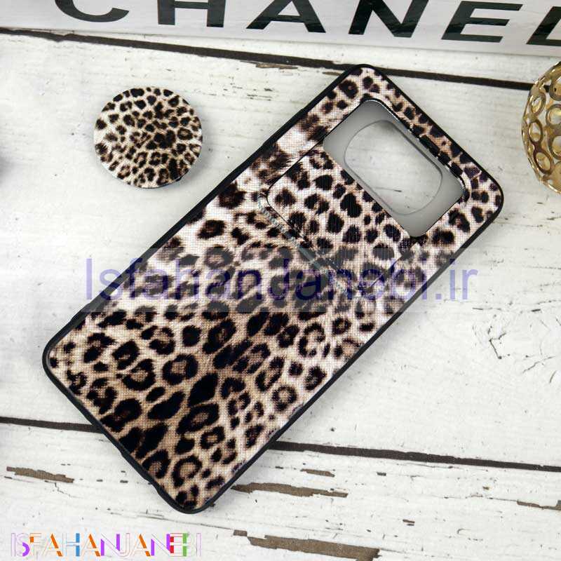 اصفهان جانبی-قاب طرحدار محافظ لنزدار کشویی + پاپ سوکت طرح پلنگی شیائومی Poco X3 سری B