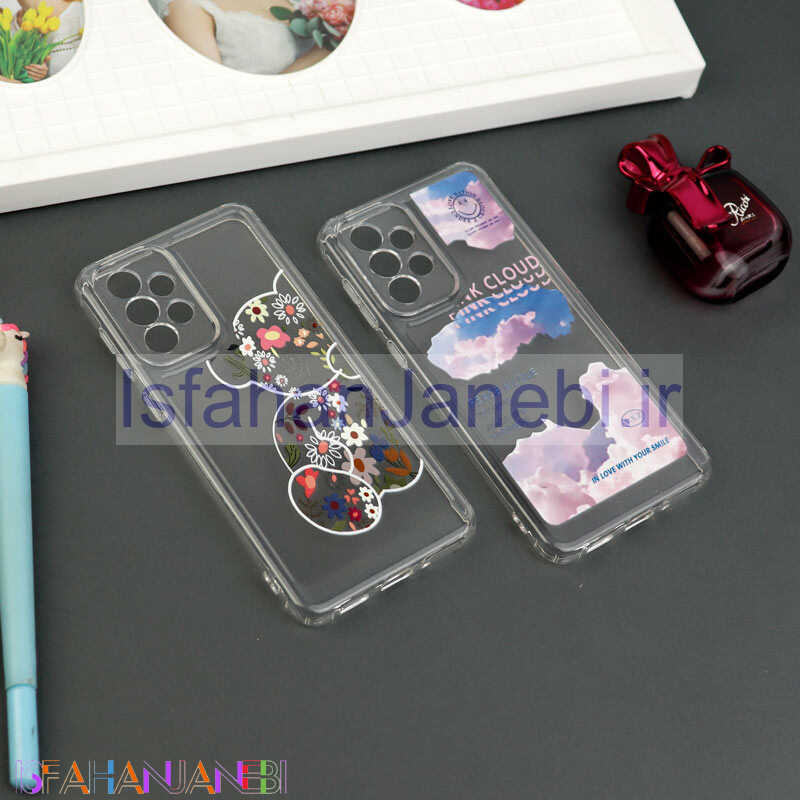 اصفهان جانبی-قاب ژله ای شفاف طرحدار محافظ لنزدار Samsung Galaxy A33 5G