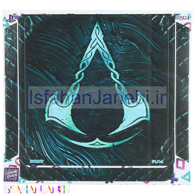 اصفهان جانبی-اسکین پلی استیشن 4 اسلیم طرح لوگو Assassins Creed valhalla