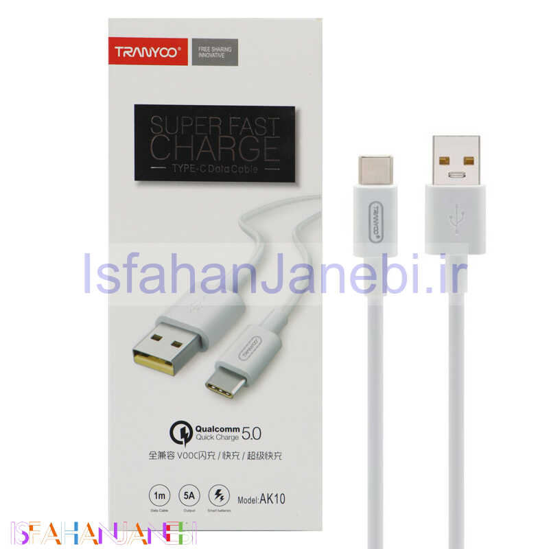 اصفهان جانبی-کابل Tranyoo AK10 Type-C 5A 1m