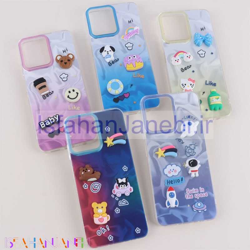 اصفهان جانبی-قاب عروسکی برجسته شیائومی Redmi Note 10 4G / 10s طرح موج دار دو رنگ