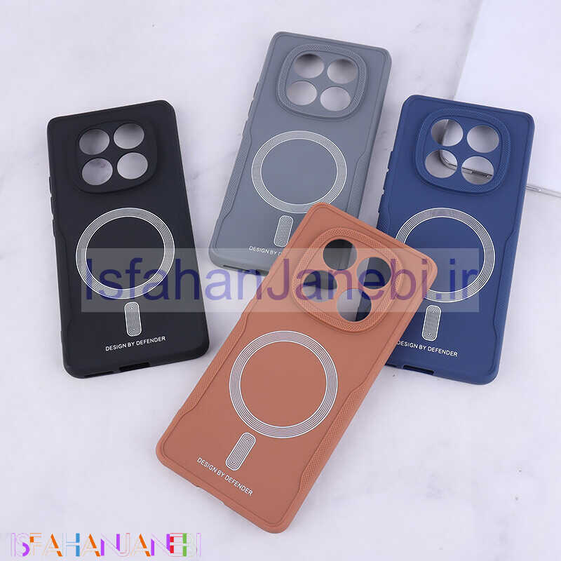 اصفهان جانبی-قاب ژله ای Design By Defender شیائومی Redmi Note 14 Pro 4G طرح مگ سیف محافظ لنزدار