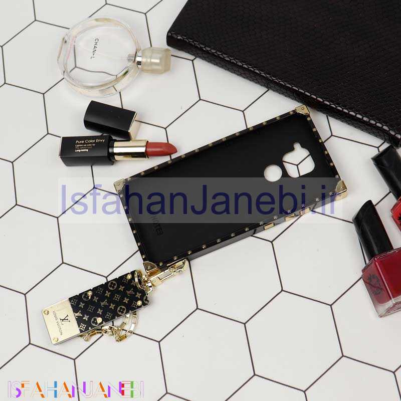 اصفهان جانبی-قاب فانتزی صندوقی LV مشکی طلایی + آویز دستی Xiaomi Redmi Note 9