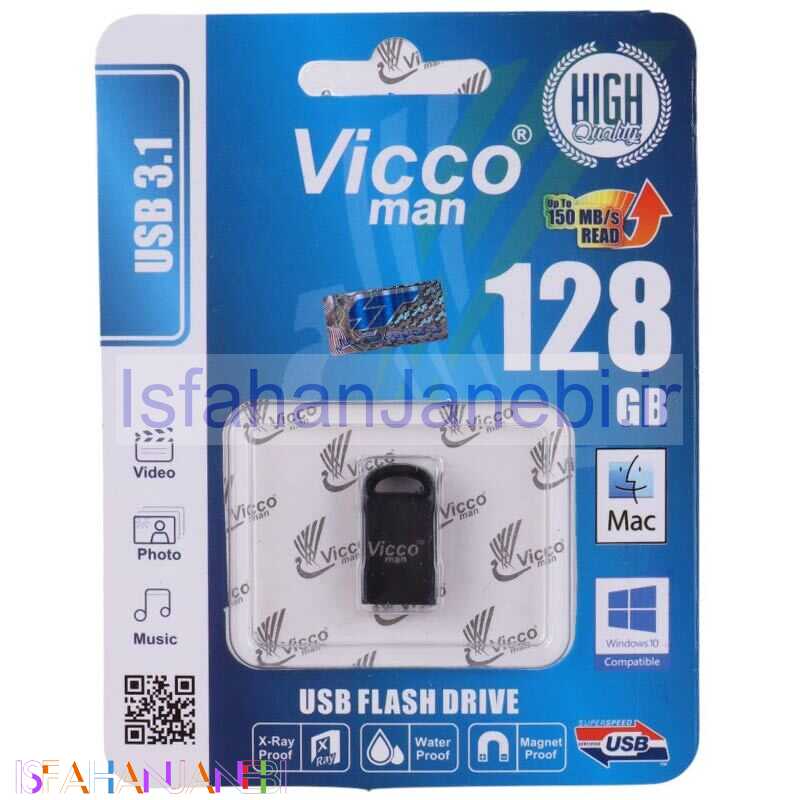 اصفهان جانبی-فلش 128 گیگ ویکومن Vicco Man VC382 USB3.1