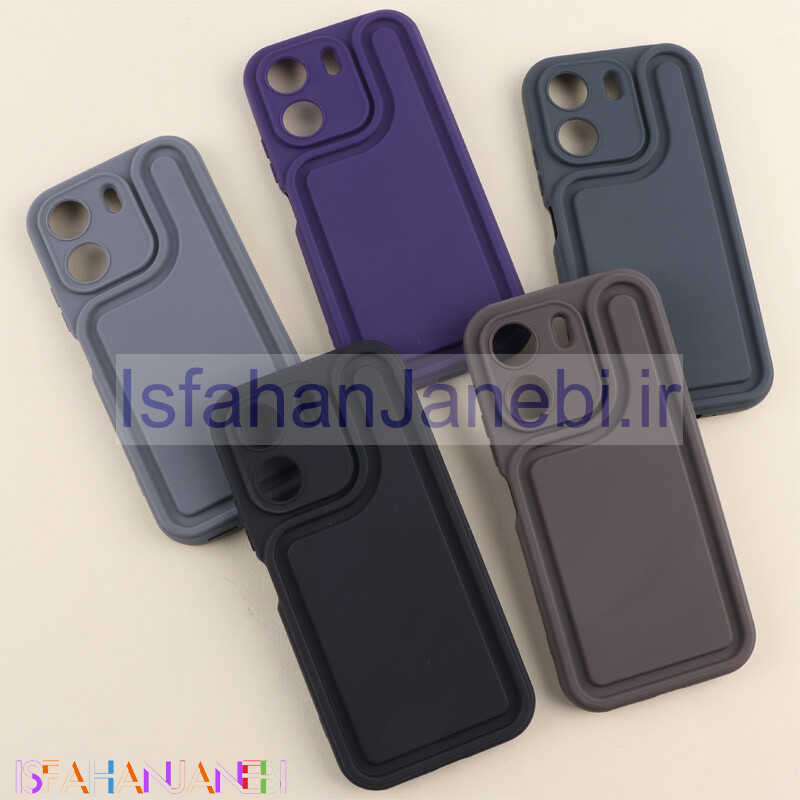 اصفهان جانبی-قاب سولید برجسته محافظ لنزدار Xiaomi Redmi 13C / Poco C65