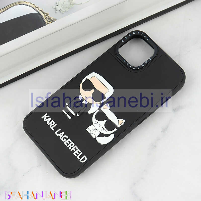 اصفهان جانبی-قاب Casetify آیفون iPhone 13 / 14 طرح Karl Lagerfeld برجسته