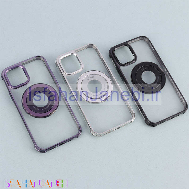 اصفهان جانبی-قاب PC شفاف Fashion Trends استند شو + محافظ لنز رینگی iPhone 12 / 12 Pro
