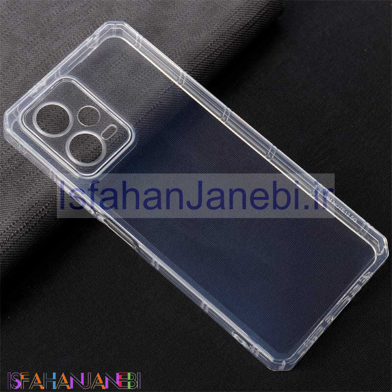 اصفهان جانبی-قاب ژله ای بی رنگ محافظ لنزدار Xiaomi Redmi Note 12 5G