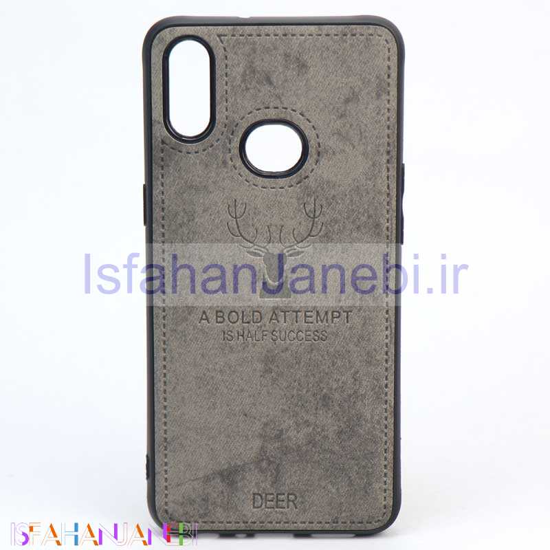 اصفهان جانبی-قاب چرمی طرح گوزن Samsung A10s خاکستری