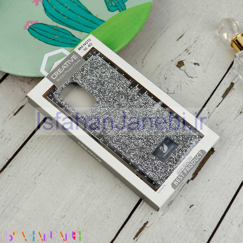 اصفهان جانبی-قاب شاینی Swarovski صندوقی Xiaomi Redmi Note 10 4G