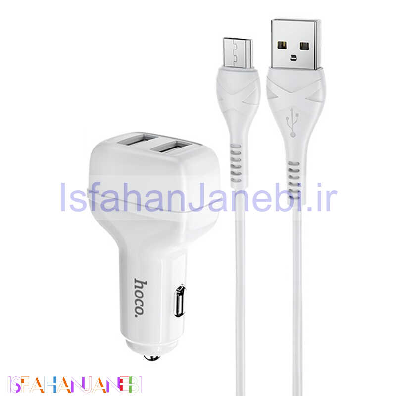 اصفهان جانبی-شارژر فندکی Hoco Z36 2.4A + کابل microUSB (گارانتی 12 ماهه)