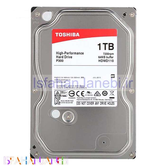 اصفهان جانبی-هارد اینترنال توشیبا TOSHIBA P300 HDWD110 1TB بدون پک