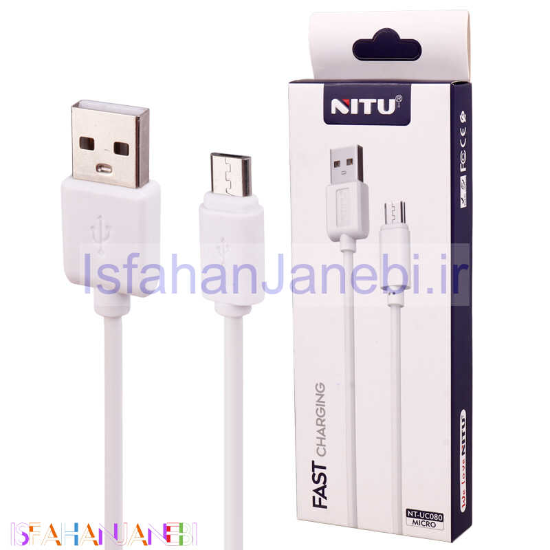 اصفهان جانبی-کابل میکرو یو اس بی فست شارژ NITU NT-UC080 2.4A 1m