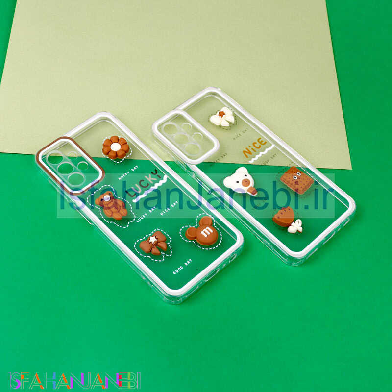 اصفهان جانبی-قاب عروسکی خرس بیسکویتی محافظ لنزدار Samsung Galaxy A13 4G