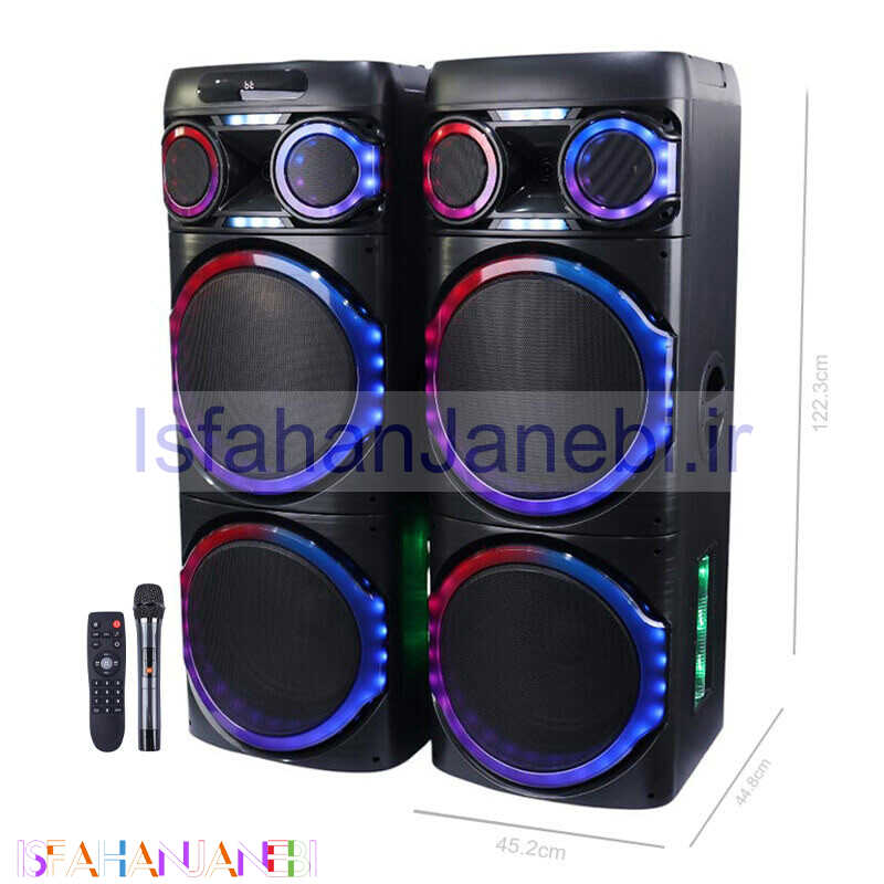 اصفهان جانبی-اسپیکر خانگی ایستاده Verity VS-1243 + میکروفون و ریموت کنترل