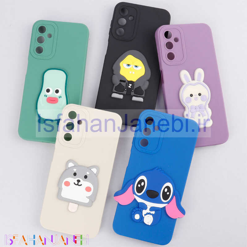 اصفهان جانبی-قاب سیلیکونی عروسکی برجسته محافظ لنزدار Samsung Galaxy A14 4G / A14 5G