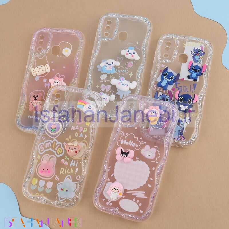 اصفهان جانبی-قاب شاینی سامسونگ Galaxy A20 / A30 عروسکی محافظ لنزدار