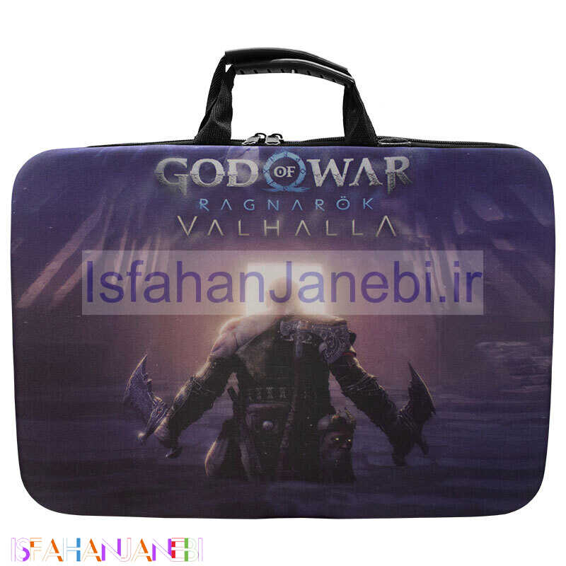 اصفهان جانبی-کیف کنسول بازی PS5 Slim طرح God of War Ragnarok Valhalla
