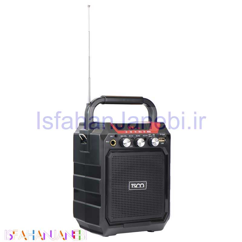 اصفهان جانبی-اسپیکر بلوتوثی رم و فلش خور TSCO TS 2399 + میکروفن و ریموت کنترل