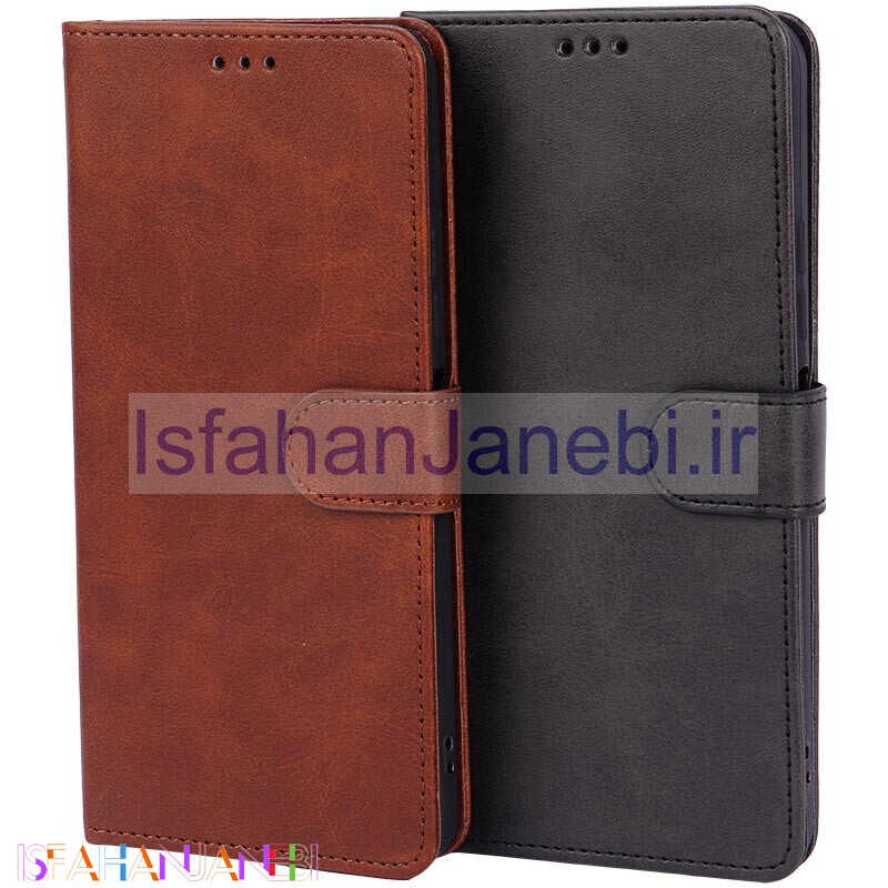 اصفهان جانبی-کیف چرمی مگنتی محافظ لنزدار Xiaomi Redmi 12