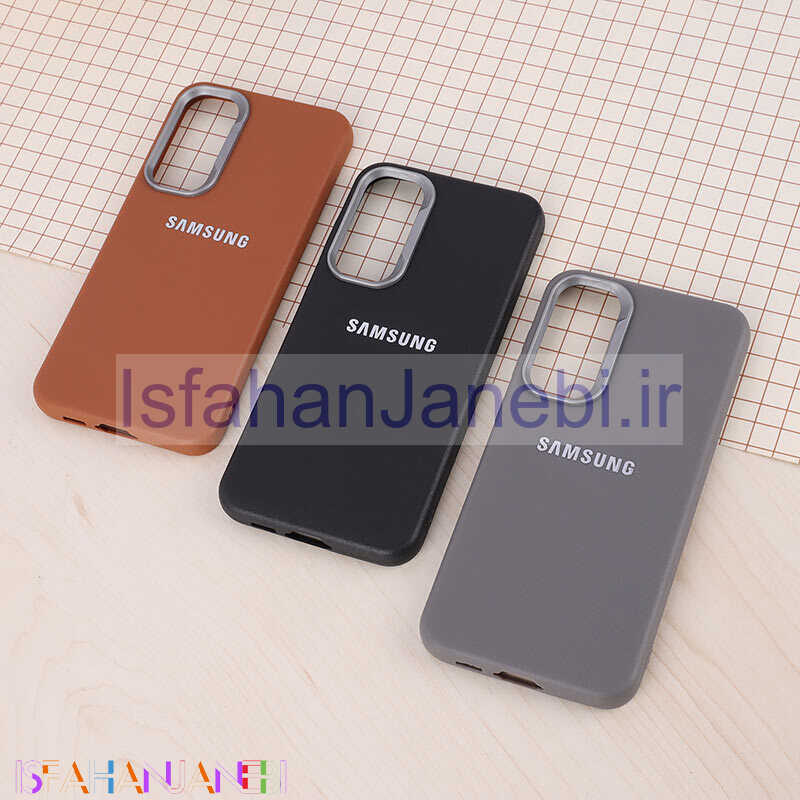 اصفهان جانبی-قاب چرمی ژله ای Leather سامسونگ Galaxy S23 FE 5G لوگو متال
