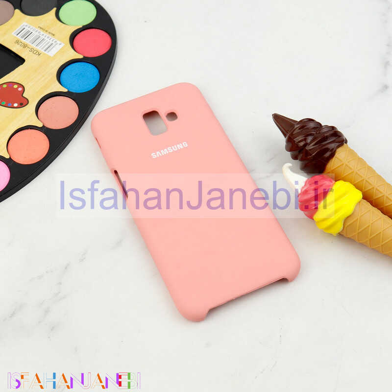 اصفهان جانبی-قاب سیلیکونی اصلی Samsung Galaxy J6 Plus صورتی