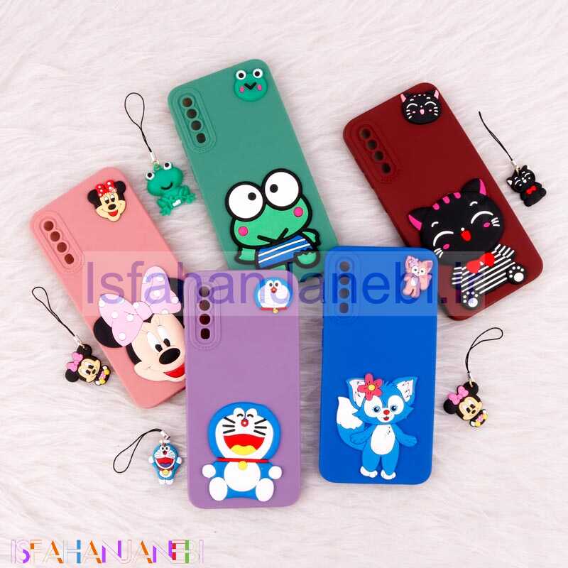 اصفهان جانبی-قاب عروسکی برجسته محافظ لنزدار Samsung Galaxy A50 + آویز