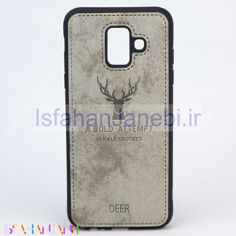 اصفهان جانبی-قاب چرمی طرح گوزن Samsung A6 طوسی