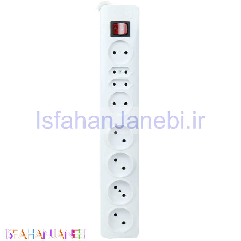 اصفهان جانبی-چند راهی 8 خانه بدون ارت فردان الکتریک با کابل 2٫7 متری مدل 31903
