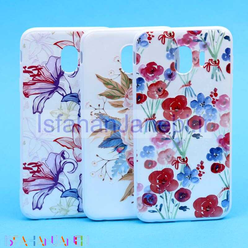 اصفهان جانبی-قاب فانتزی سفید طرح گل سامسونگ J4
