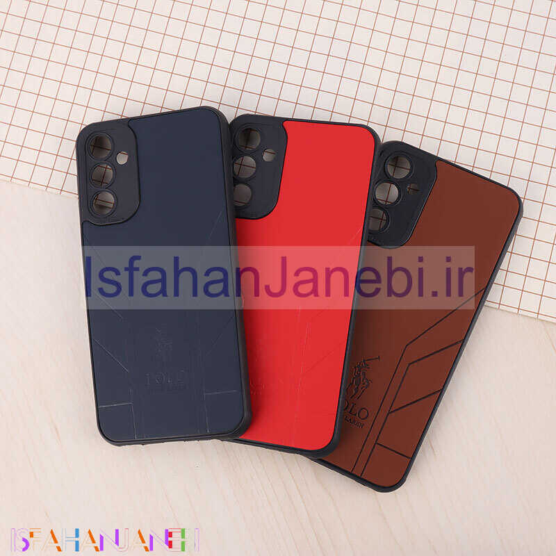 اصفهان جانبی-قاب چرمی Polo Ralph Laren سامسونگ Galaxy A25 طرح دار محافظ لنزدار