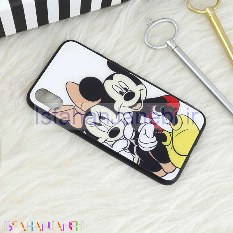 اصفهان جانبی-قاب پشت گلسی طرحدار میکی موس iPhone X/XS