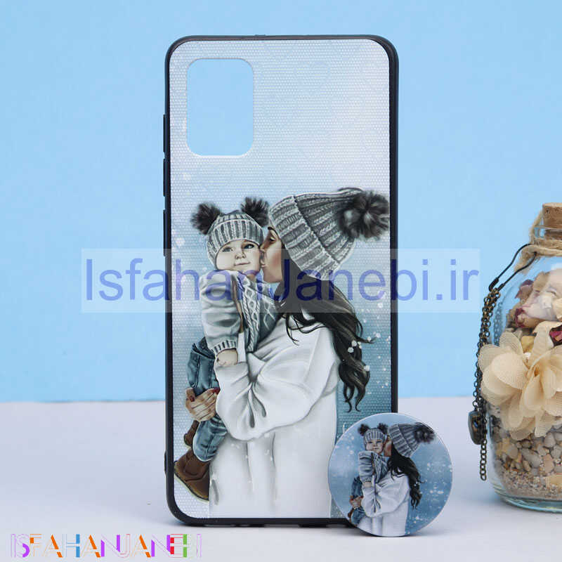 اصفهان جانبی-قاب طرحدار + پاپ سوکت Samsung A31 کد5 سری B