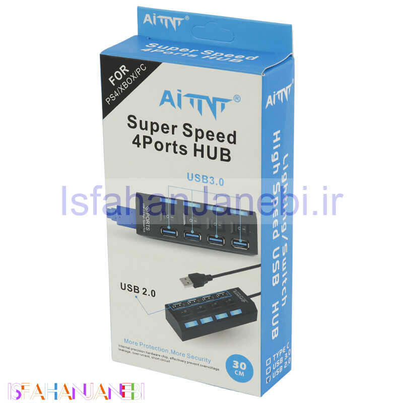 اصفهان جانبی-هاب 4 پورت AiTNT High Speed USB2.0