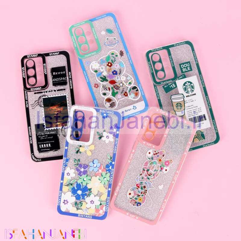 اصفهان جانبی-قاب فانتزی دور رنگی اکلیلی محافظ لنزدار Samsung Galaxy A33 5G