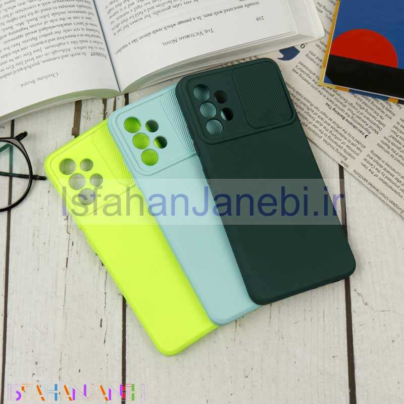 اصفهان جانبی-قاب سیلیکونی محافظ لنزدار کشویی سامسونگ A32 4G
