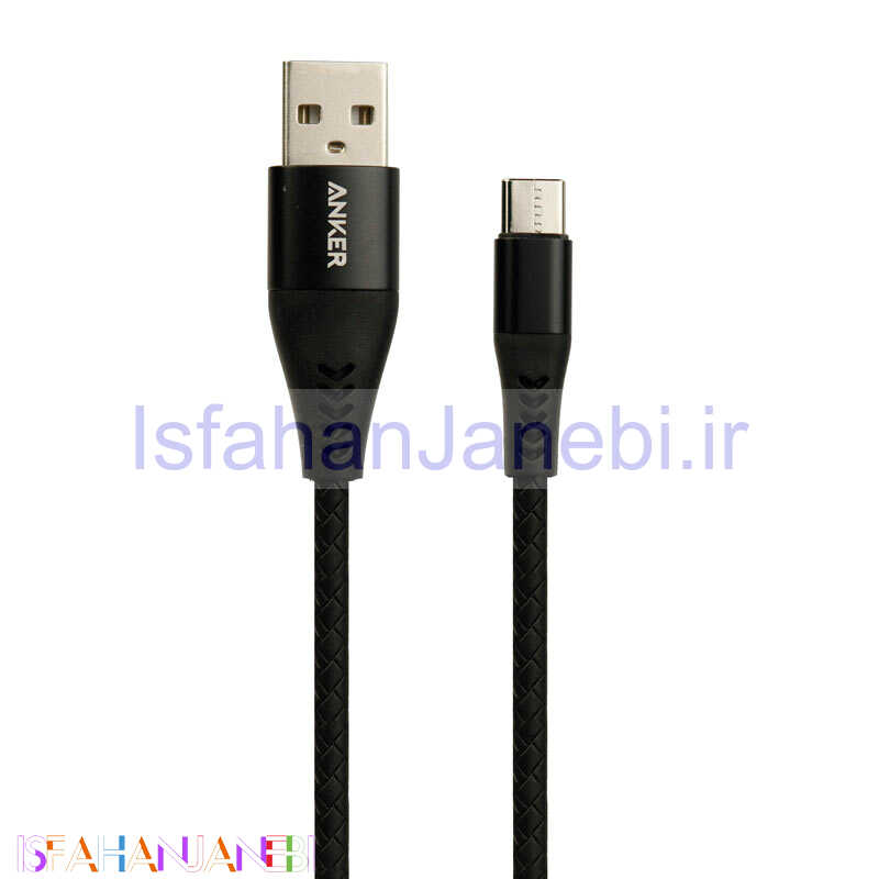 اصفهان جانبی-کابل تایپ سی فست شارژ Anker 2A 1m