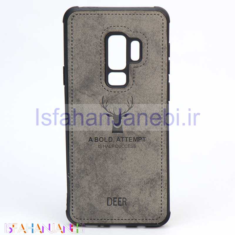 اصفهان جانبی-قاب چرمی طرح گوزن Samsung S9 Plus خاکستری