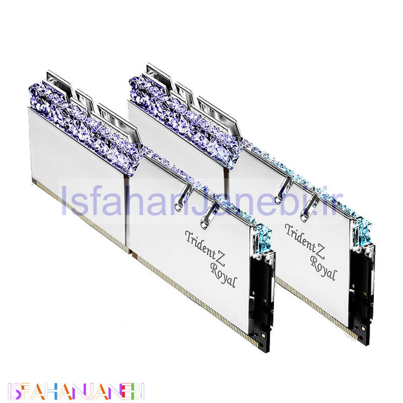 اصفهان جانبی-رم کامپیوتر G.Skill Trident Z Royal Silver DDR4 16GB 4400MHz CL16 Dual