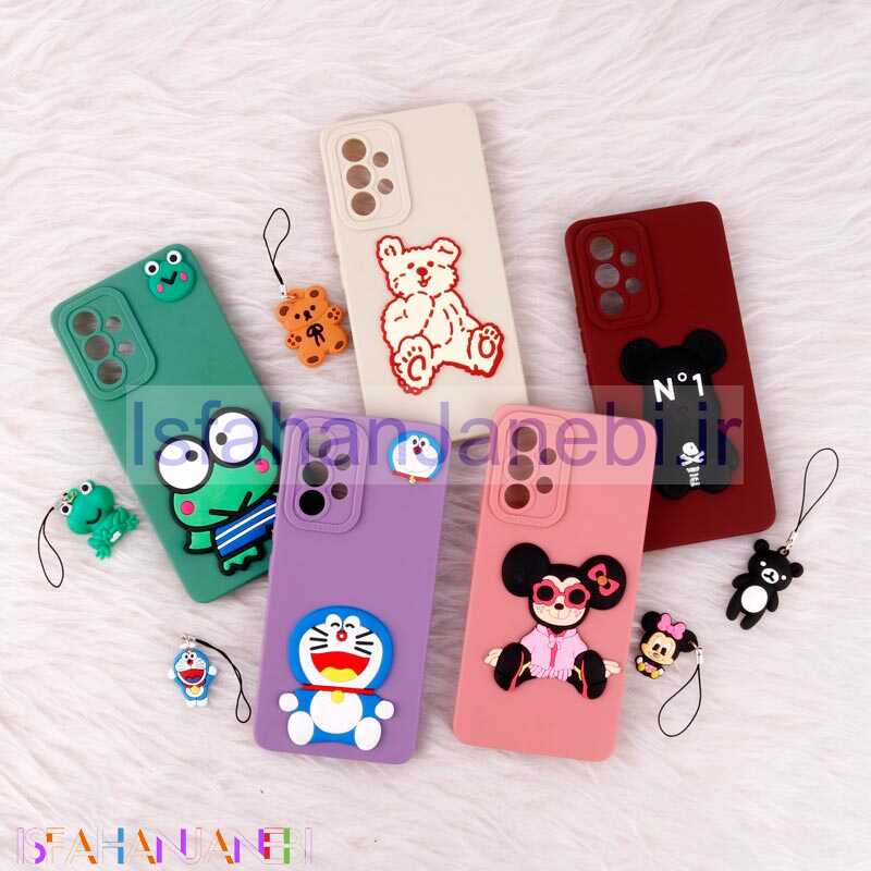 اصفهان جانبی-قاب عروسکی برجسته محافظ لنزدار Samsung Galaxy A53 5G + آویز