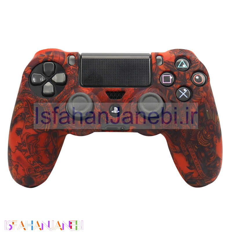 اصفهان جانبی-روکش دسته بازی PS4 طرح فانتزی دختر و هیولا زمینه قرمز