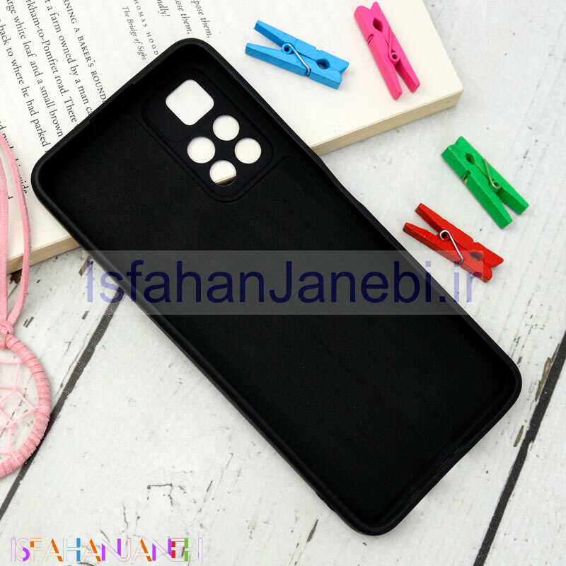 اصفهان جانبی-قاب سیلیکونی مشکی طرح Nike + پاپ سوکت Xiaomi Redmi 10