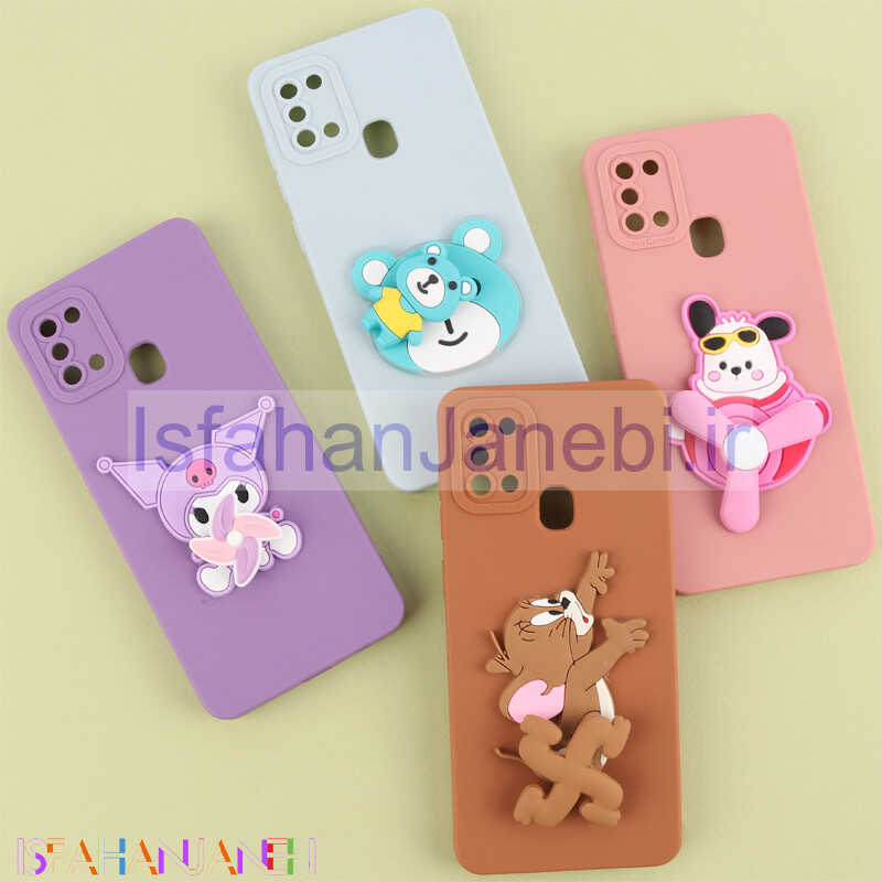 اصفهان جانبی-قاب سیلیکونی اسپینردار محافظ لنزدار سامسونگ Galaxy A21s